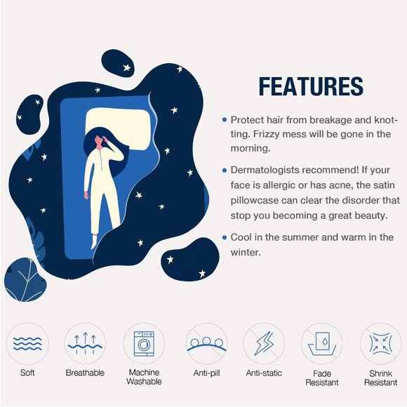 Silk Satin Pillowcases (2) - Picture 3 of 4